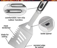 18pcs BBQ Grill Accessories Set with Gift Wrapping Box- Stainless Steel Barbecue Grilling Utensil Ki - Image 4/7