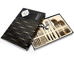 Cutlery Set, Elegant Life Flatware Set, 24-Piece Stainless Steel Silverware Sets High-Grade Mirror P