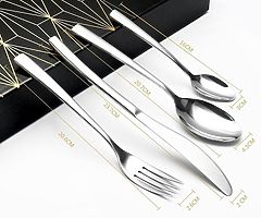 Cutlery Set, Elegant Life Flatware Set, 24-Piece Stainless Steel Silverware Sets High-Grade Mirror P - Image 6/8