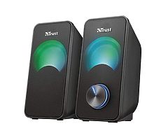 Trust Arys Compact RGB 2.0 PC Speakers for Computer and Laptop, 12 W, USB Powered - Black - Image 4/5