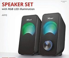 Trust Arys Compact RGB 2.0 PC Speakers for Computer and Laptop, 12 W, USB Powered - Black - Image 5/5