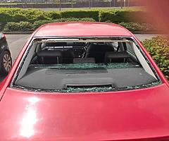 Car windows smashed