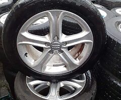 AUDI 17INCH GENUINE ALLOY WHEELS WITH GOOD TYRES FOR SALE