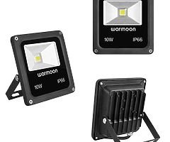 Warmoon LED Flood Lights Outdoor 10W Daylight White 6500K Security Wall Washer Light Waterproof IP66