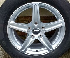 Immaculate 16" Genuine Audi A3 (2017) Alloys Tyres 5x112 Wheels Seat Skoda Volkswagen