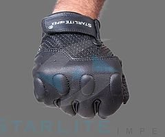 Weight Lifting Gloves Fitness Training Body Building Gym (leather Fingerless)