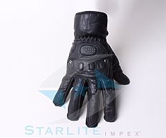 Motorbike Leather Riding Full Finger Gloves.