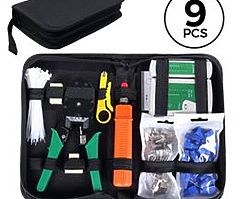 Network Tool Repair Kits - Ethernet Lan Cable Tester Computer Maintenance Coax Crimper Tool for RJ-4