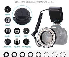 48 Macro LED Ring Flash Bundle with LCD Display Power Control,Adapter Rings and Flash Diffusers for