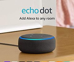 All-new Echo Dot (3rd Gen) - Smart speaker with Alexa - Charcoal Fabric