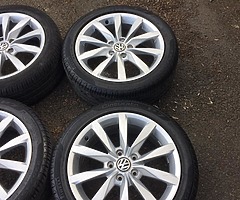 Genuine 17” VW 5x112 alloy wheels - Image 3/10