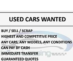 We buy all cars vans 4x4s For cash￼