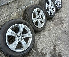 Mercedes 17s genuine alloy wheels with good tyres for sale