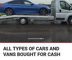 All types of cars and vans bought for cash