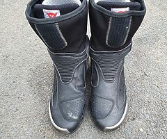 Motorcycle race boots, Dianese & Sidi