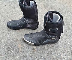 Motorcycle race boots, Dianese & Sidi
