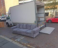 Grey fabric group sofa chesterfield £249 dimensions in last pic mint condition