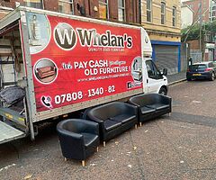 22 seater  tub chair & 1 seater in black leather From Argos some marks hence the price £120