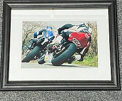 WILLIAM DUNLOP LIMITED FRAMED PHOTO Isle of Man TT North West 200 Ulster Grand Prix BSB Joey Dunlop