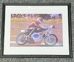 RAY McULLOUGH LIMITED FRAMED PHOTO / PRINT - Isle of Man TT North West 200 Ulster Grand Prix BSB