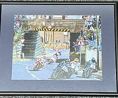 NW200 1990 - Framed Print - JOEY DUNLOP Robert Dunlop J Rea McCallen Fogarty Isle of Man TT BSB