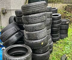 Joblot of part worn tyres