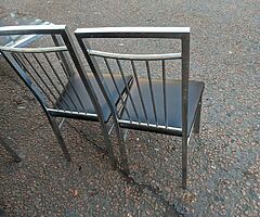 Black glass znd chrime dining room table and 4 chairs £125 - Image 10/10