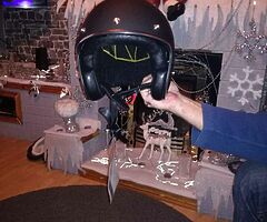 Open face motorbike helmet