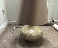 Large mosaic gold lamp