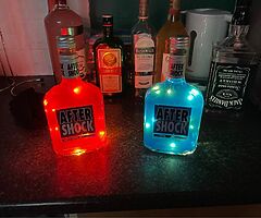 Light up bottles for man cave or just decoration