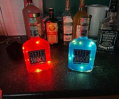 Light up bottles for man cave or just decoration