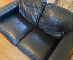 2 black leather sofas - Image 7/7