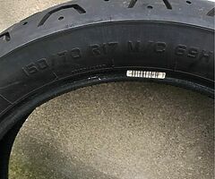 Pair of Pirelli Phantom Sportscomp motorcycle tyres