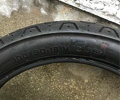 Pair of Pirelli Phantom Sportscomp motorcycle tyres