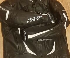 RST leather jacket and bottoms