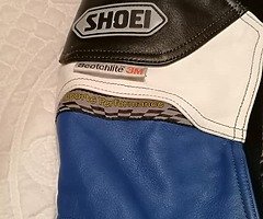 Shoei leather jacket.