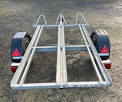 Fully galvanised 3 bike trailer