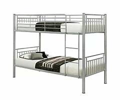 SINGLE METAL BUNK BED FRAME AND 2 MATTRESSES (same day delivery)