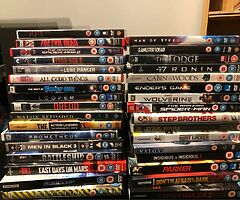 Mix of non Blue-ray dvds, mainly action, science fiction and horror