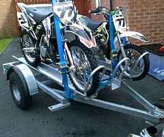 New galvanised Triple bike trailer