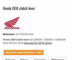 Honda Brake (x2) & Clutch Levers