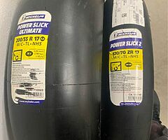 Michelin slicks 200/55/17 and 120/70/17