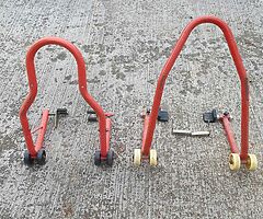 Motorbike pit stands