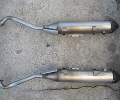 2 x Yamaha Motorcycle Exhausts