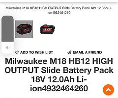 Milwaukee m18 hb 18 battery