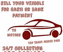 CASH FOR VEHICLES 2010-2022 FREE REMOVALS OF YOUR OLD SCRAP VEHICLES