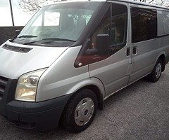 2011 ford transit crew cab 6 seater on logbook