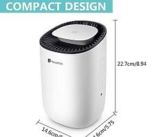 Dehumidifier, Portable Dehumidifier with Silent Mode, Powerful Small Dehumidifier for Bedroom, Bathr