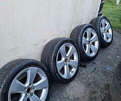17" Audi Alloys Clean + Like new Tyres