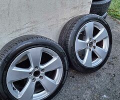 17" Audi Alloys Clean + Like new Tyres - Image 4/7